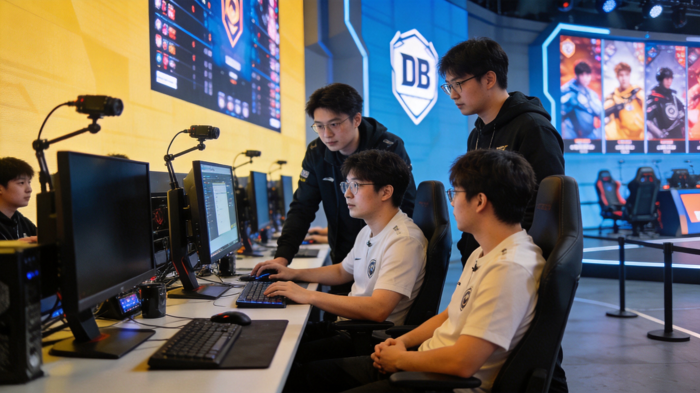 DB电竞团队与赛事现场